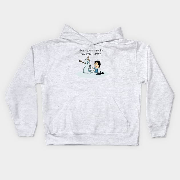 Do you wanna snort some Snow Mang? Kids Hoodie by jackbrimstone